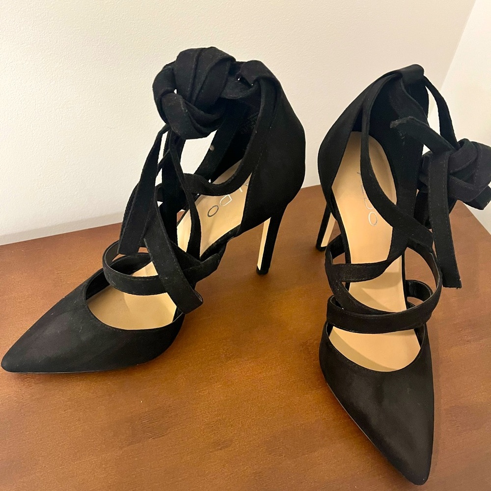ALDO lace up heals